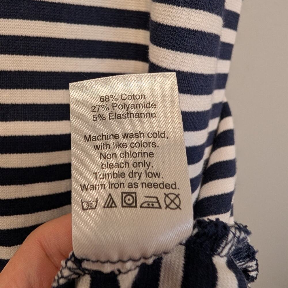 J. Crew Shift Dress NavyWhite Stripes Nautical Coastal Preppy Vacation - Size S - Picture 8 of 8